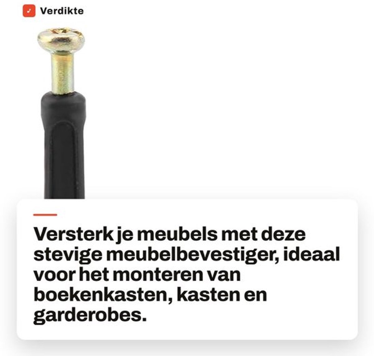 Meubelbevestiger - Stevige Deuvelconnector - Cam Lock Verbindingsschroef - Hoogwaardig Koolstofstaal - Veilig en Niet Giftig - Eenvoudige Installatie - Meubelverbinder
