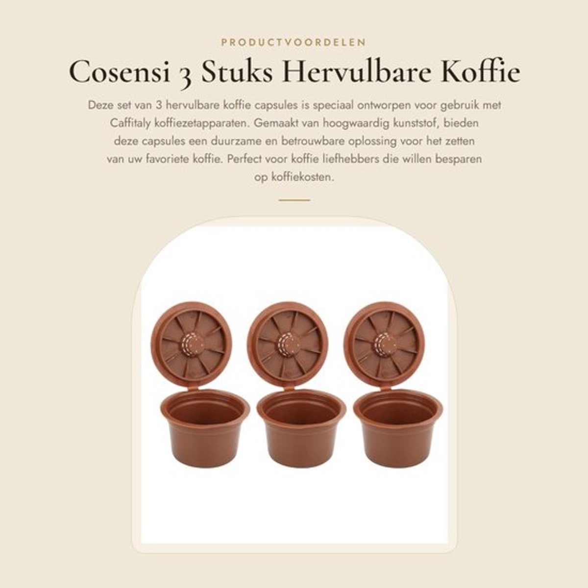 Koffiecapsule Herbruikbaar - Koffiefilterhouder - Vervanging voor Caffitaly - Hoogwaardig Kunststof - Duurzaam en Economisch - Koffiefilter