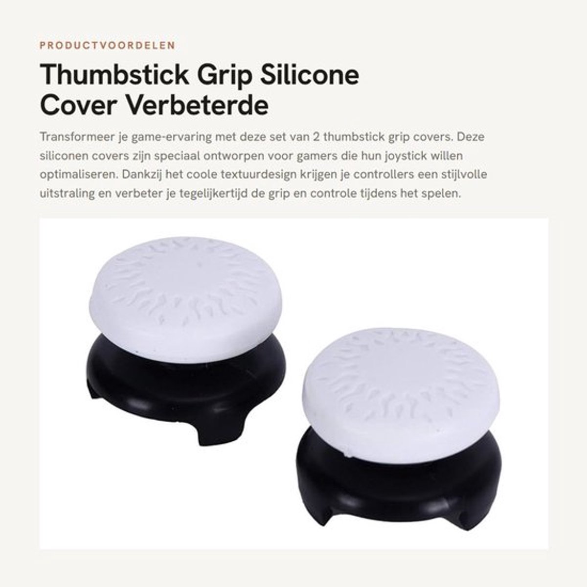 Thumbstick - 2 Stuks - Soft Silicone Grip - Joystick Controller Cap - ABS/Siliconen - Verhoogde Hoogte