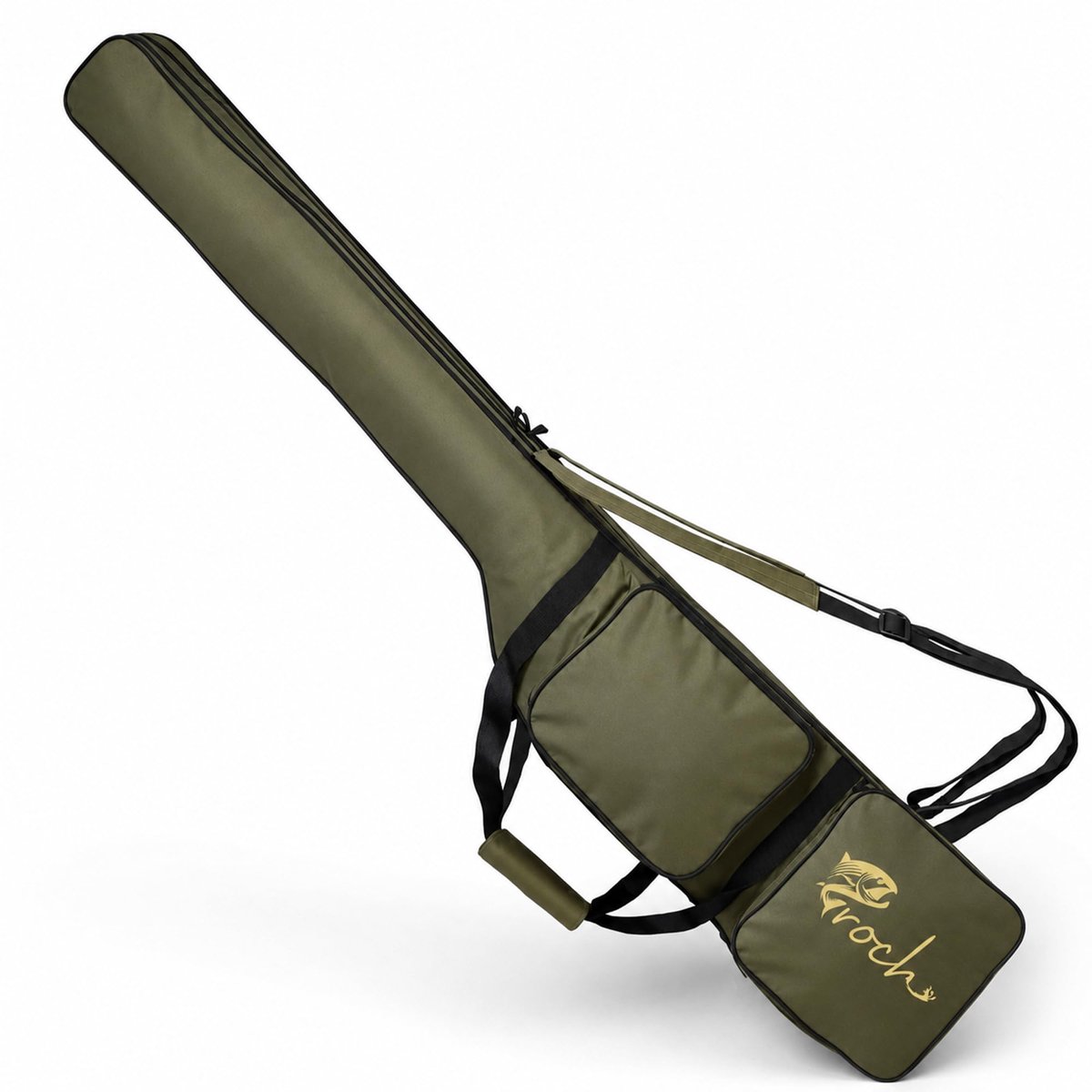SnelShoppen - Croch Hengeltas 3 Vakken 160 cm - Ruime, Duurzame Hengeltas voor Vissers - Ideaal voor Camping, Outdoor en Vrijetijdsbesteding