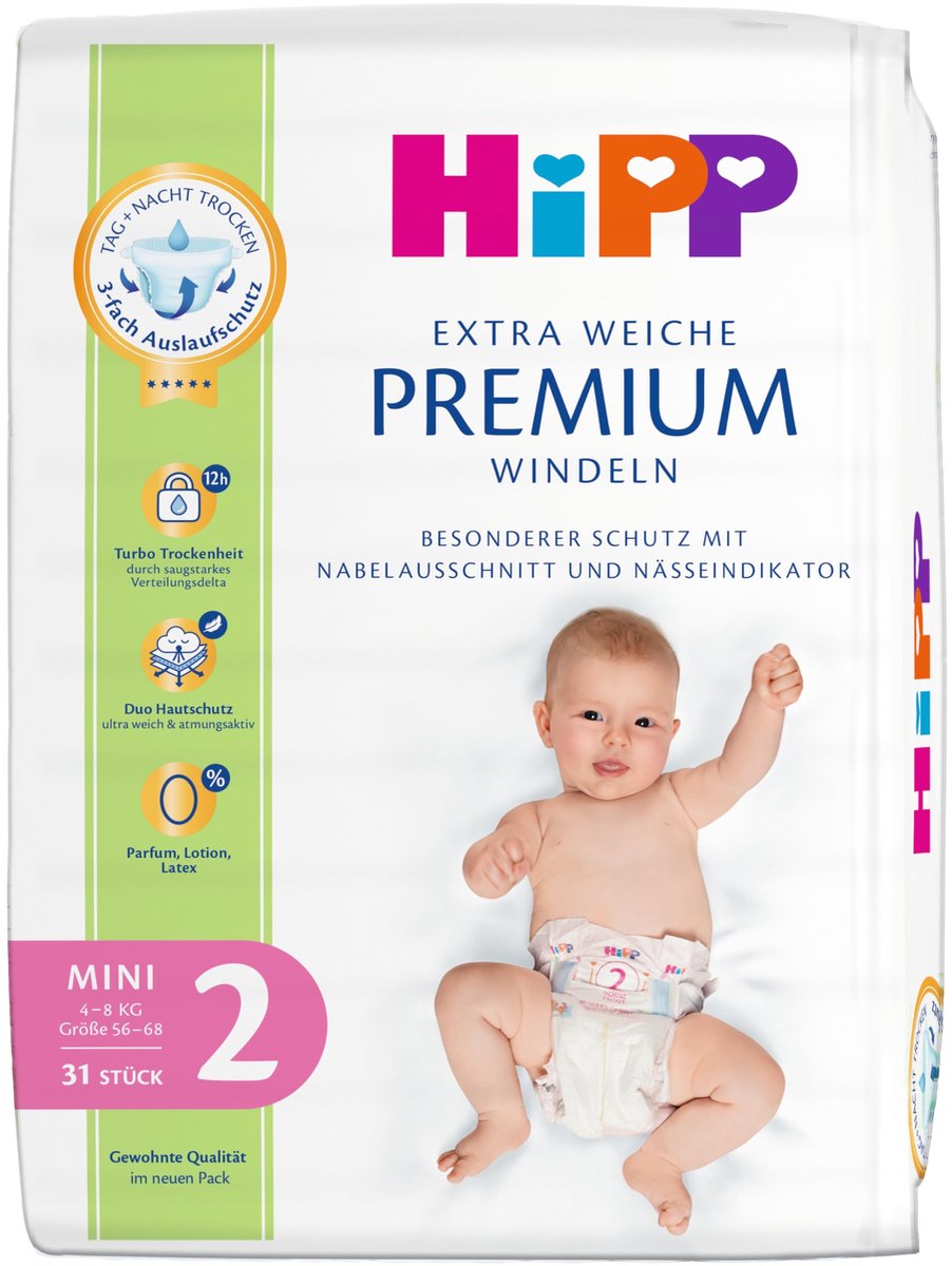 SnelShoppen - Extra Zachte Luiers Maat 2 Mini (4-8 kg) - 93 Stuks met 3-voudige Lekbescherming en Duo Huidbescherming - Ideaal voor Baby's
