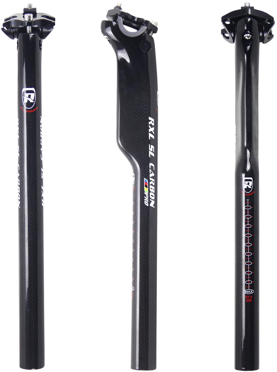 SnelShoppen - Carbon Zadelpen 27,2/30,8/31,6 mm MTB Zadelpen Zwart 350/400 mm Lichtgewicht Racefiets Zadelpen voor Mountainbike en Racefiets
