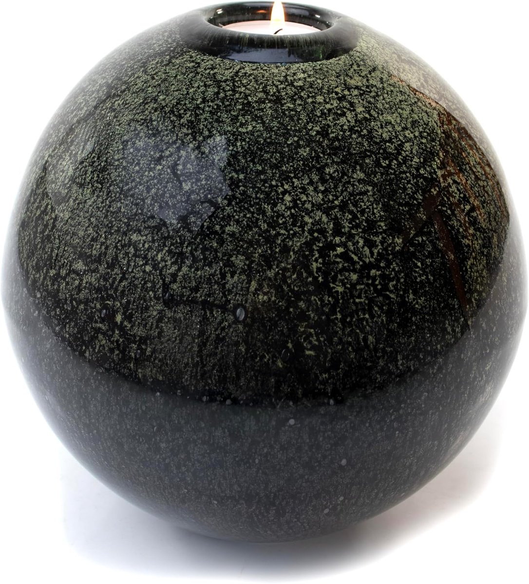 Urn waxinelichthouder 20cm - handgemaakt glas - unieke herinnering - perfect voor asopslag - SnelShoppen