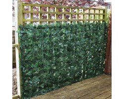 SnelShoppen - Artificial Ivy Leaf Hedge Trimmer Privacy Screen 1x3m - UV-stabilised PVC, Groene Tuin Schutting voor Feest, Camping en Tuin Decoratie