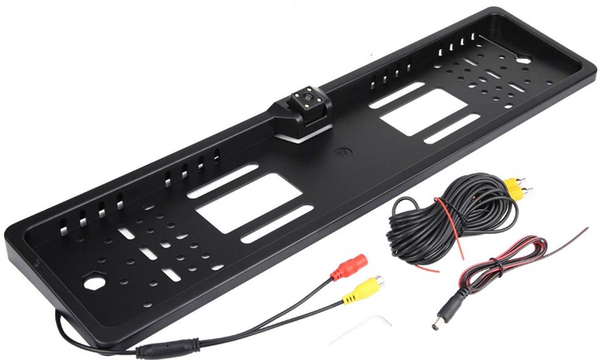SnelShoppen - Achteruitrijcamera voor Kentekenplaat met LED Verlichting - Europese Auto-Nummerplaat Frame - Veilig Achteruit Parkeren - Eenvoudige Ins