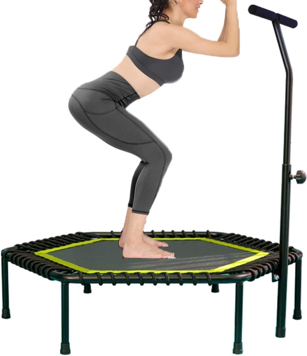 Oefening Trampoline - Rebounder Springtrainer - Fitness Thuis - Stille Lage Impact - 114cm - Groen