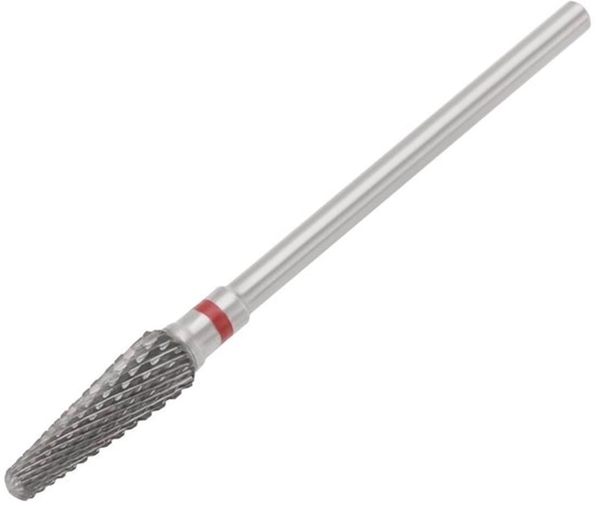 Harde metalen frees - Nagelboor - Voor het verwijderen van gelnagels - Rood - Manicure-boor - 2,35 mm - Geschikt voor schoonheid - F fijn...