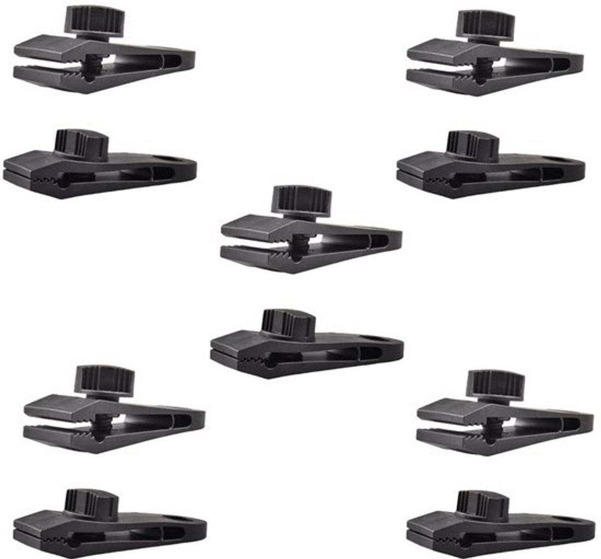 Tentclip 10 stuks - Hoogwaardig Nylon - Corrosiebestendig - Roterend Ontwerp - Geschikt voor Camping - Stevige Grip - Kampeerklem