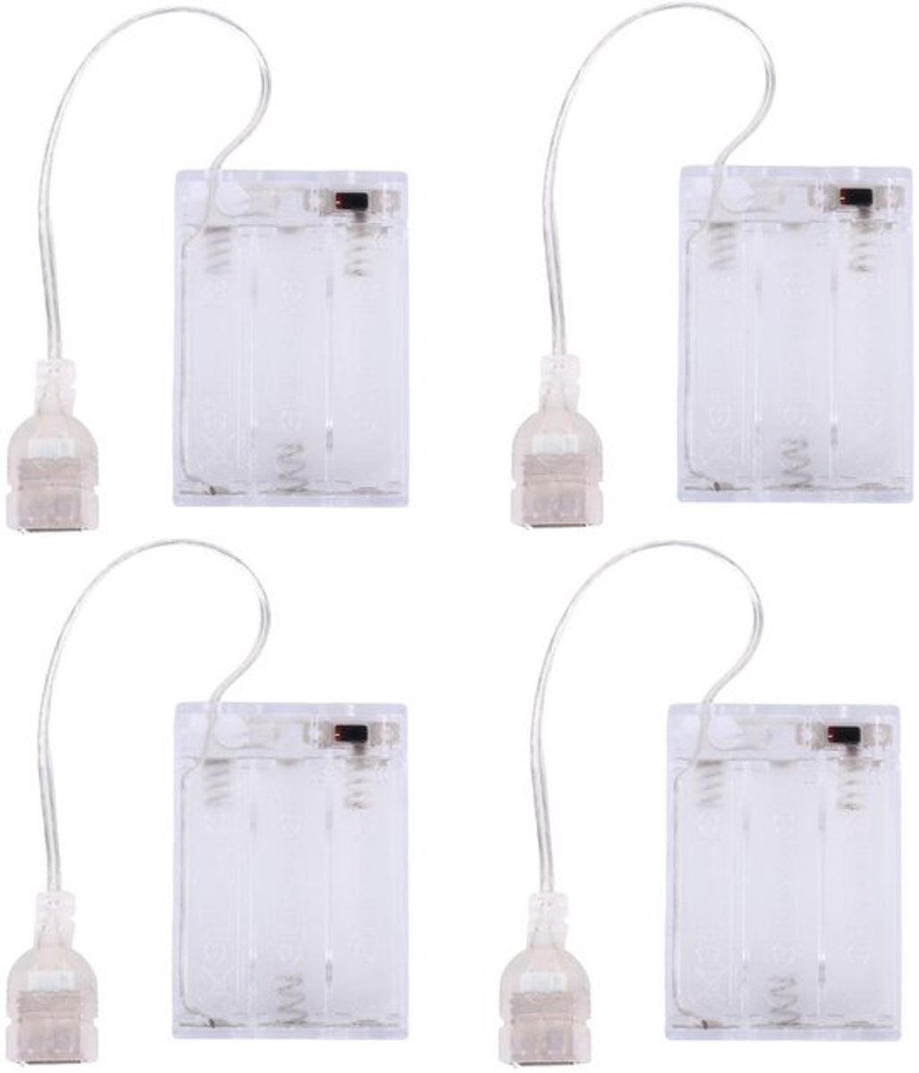 Batterijpakket voor USB Neonlichten 4 stuks