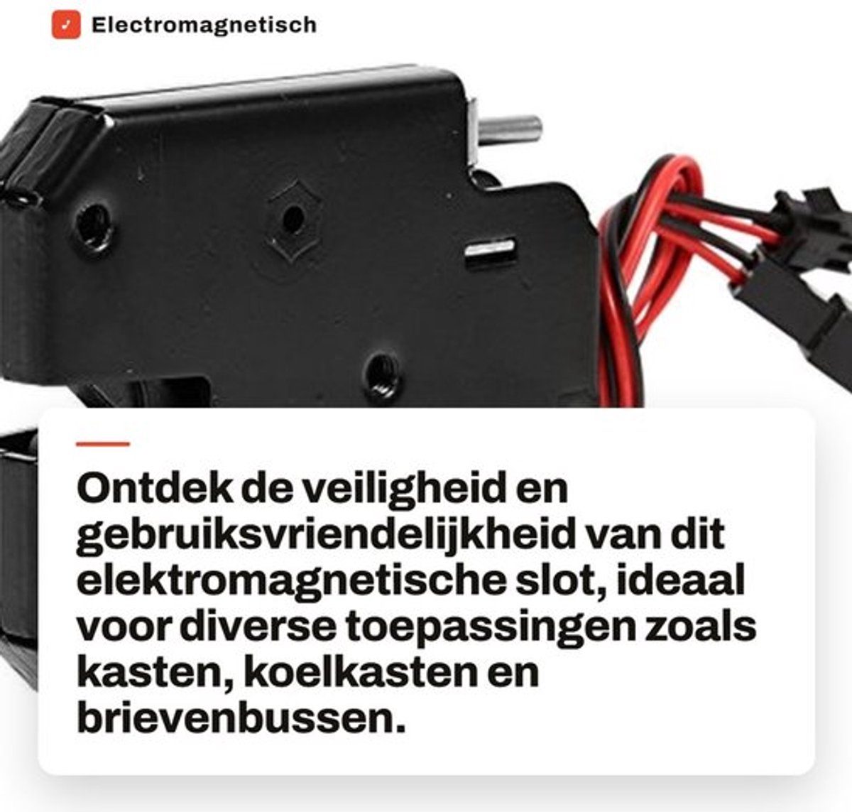 Electromagnetisch Slot - Elektronisch Sloten voor Kasten - Zwart - Veilig en Robuust - Toegangscontrole voor Deuren - Geschikt voor Meubels