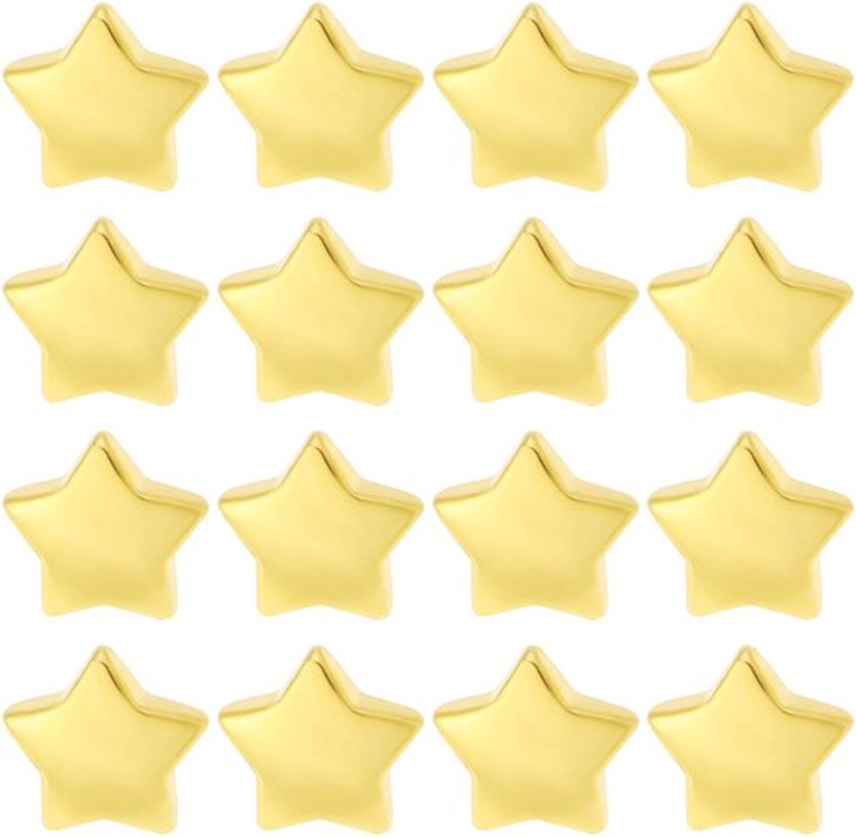 Sterknoppen 120 stuks - Gouden Decoratieve Knopen - Plastic Vijfpuntige Knopen - 3 mm Gat - 12 mm Diameter - Duurzaam en Stijlvol