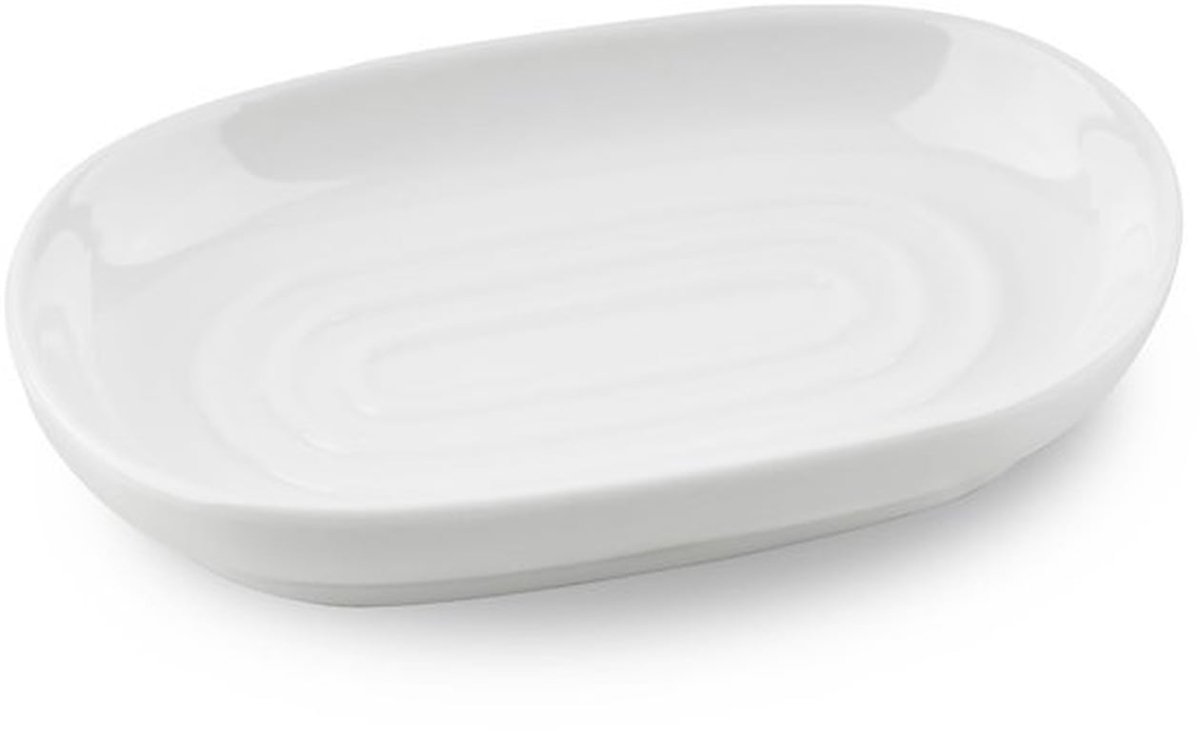 Zeepbakje Hoogwaardig Keramiek - Antislip Marmeren Zeeptray - Zeephouder Douche - Zeepdispenser Keuken - Houdt Zeep Droog - Gemakkelijk Schoon te Maken
