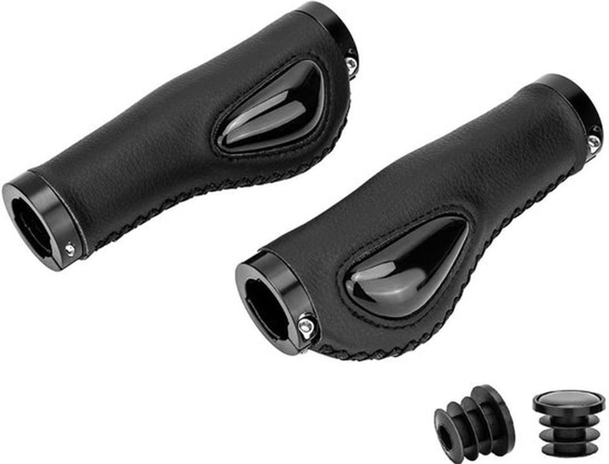 Fietsgreep Siliconen - Schokabsorberend - Zwart - Antislip Mountainbike Handvat - Comfortabel Grip - Geschikt voor Mountainbikes