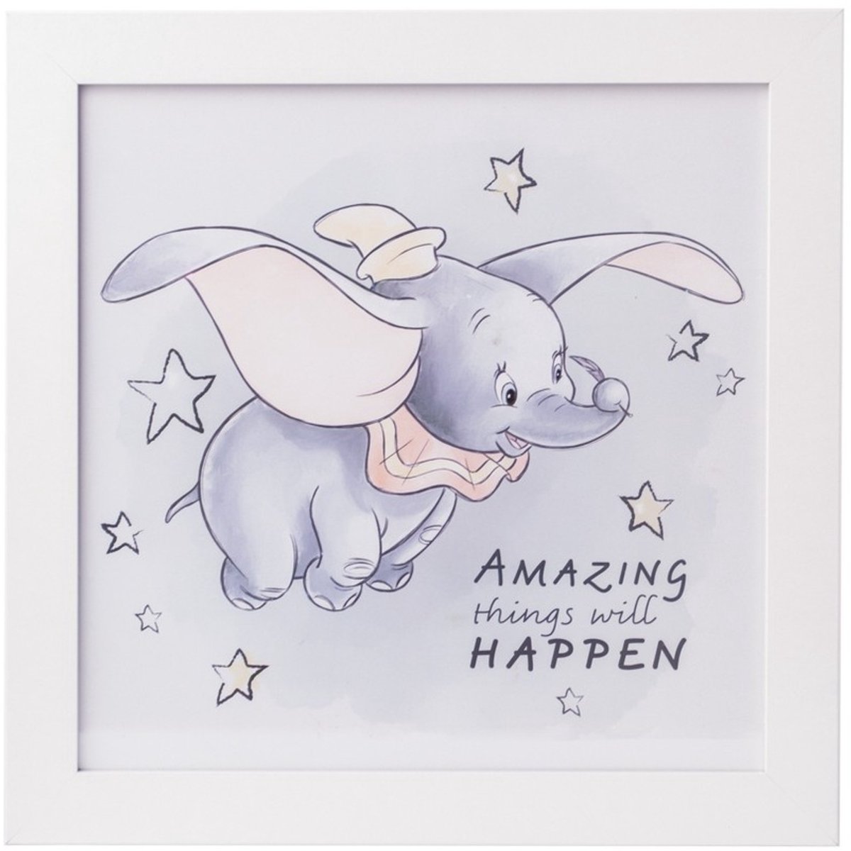 Grupo Erik Disney Dumbo - 30X30 Cm Afbeelding met lijst - Multicolours