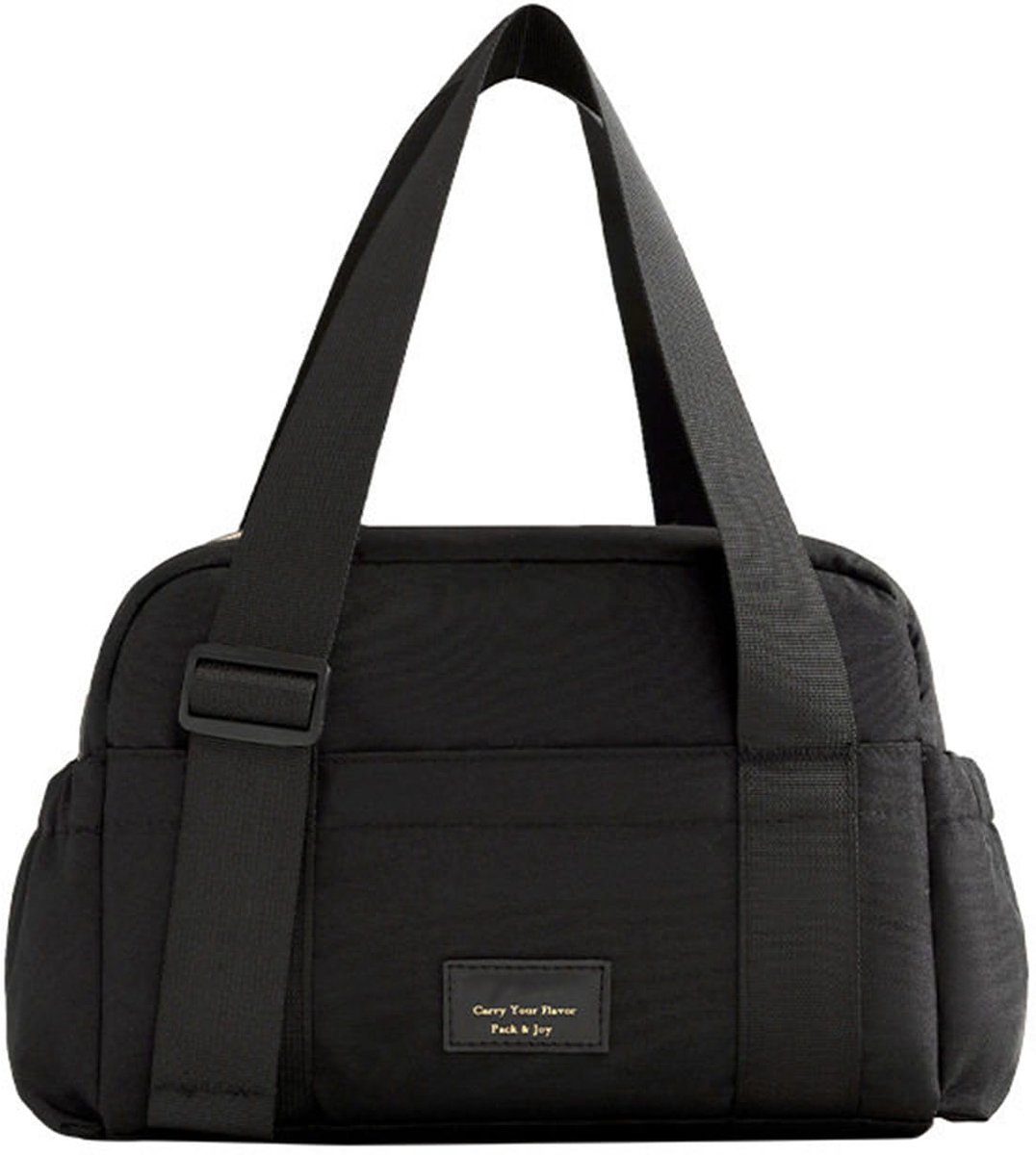 SnelShoppen - 6L Herbruikbare Lunchtas Geïsoleerd, Lekvrije Lunchbox voor Volwassenen, Verstelbare Draagtas, Zwart, Ideaal voor Werk, Reizen, Kantoor,