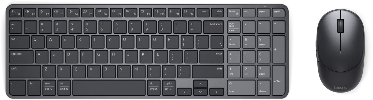 DELL Pro 7 KM746 toetsenbord Inclusief muis Universeel RF-draadloos + Bluetooth QWERTY US International Grafiet