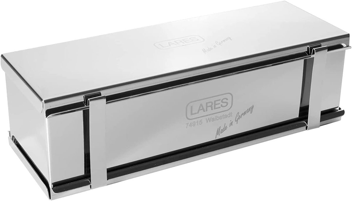 SnelShoppen - RVS Toastbroodpan met Verdelers 30x10x9cm - Geschikt voor Toast, Volkorenbrood, Fruitbrood, Cake - Vaatwasmachinebestendig - Gemaakt in