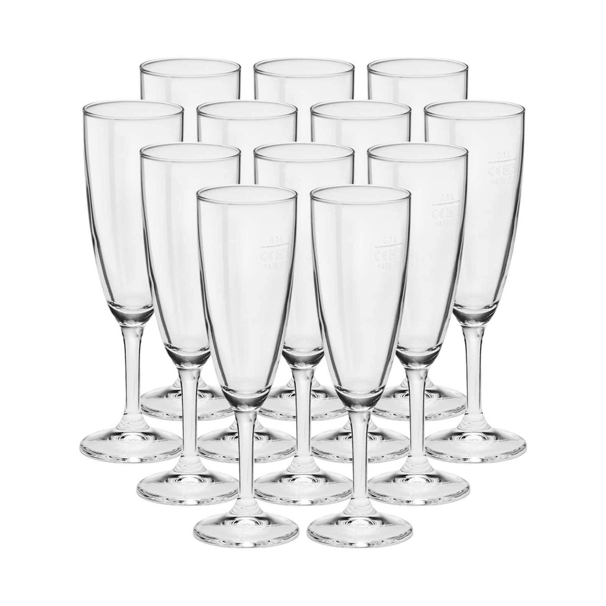 Sektkelche geeicht Prosecco 0,1 l Set van 12
