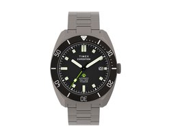 Timex Expedition Pioneer Automatic Mechanisch Automatisch Horloge Zilverkleurig En Zwart Kast Gemaakt Van 100% Titanium En Een Armband Van 100% Titanium 41 TW2Y63800AJ