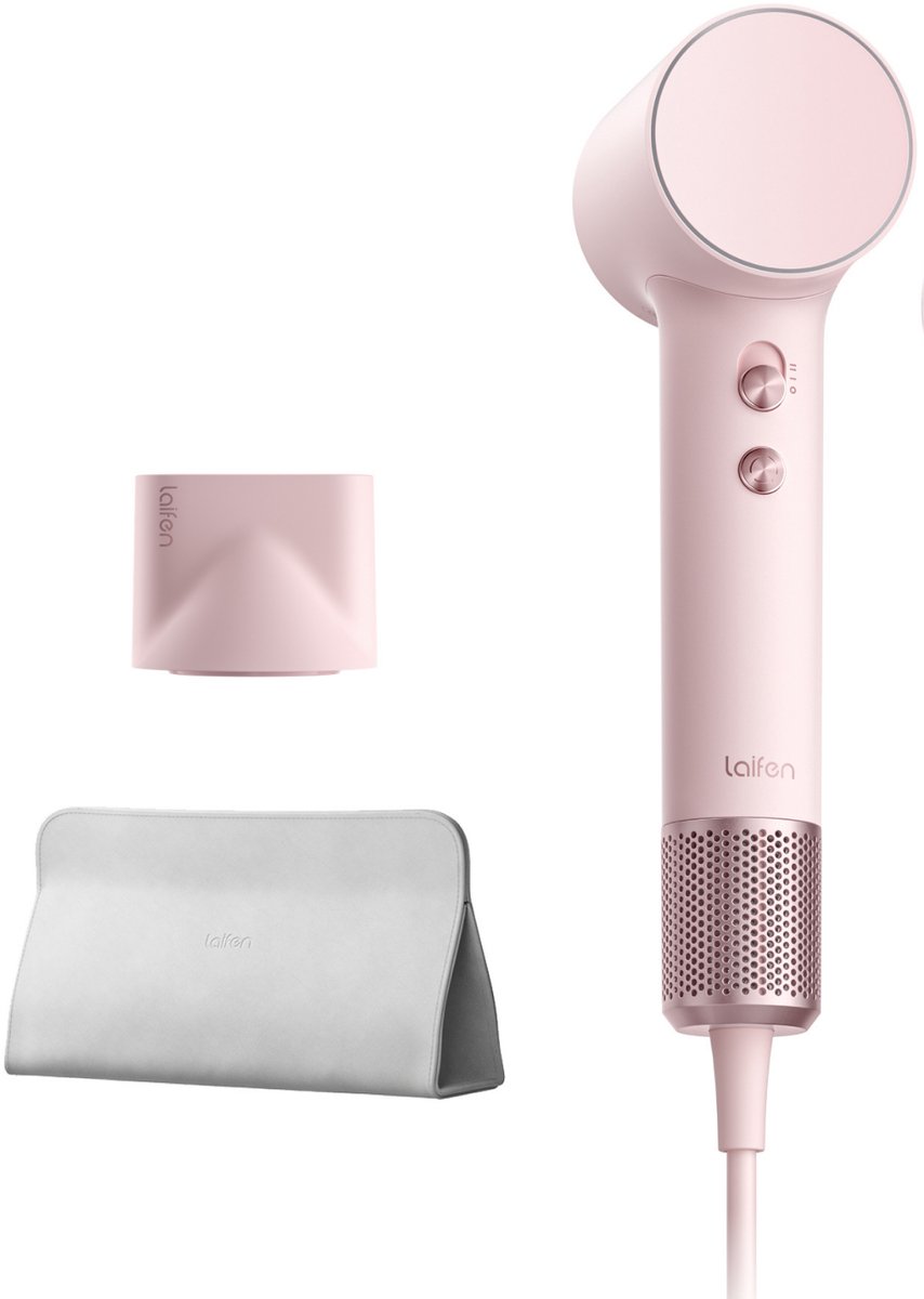 Laifen Mini High Speed Fohn - Roze - Compacte haardroger met ionische technologie - Met kindermodus - 3 warmtestanden - Reisformaat - Reisfohn