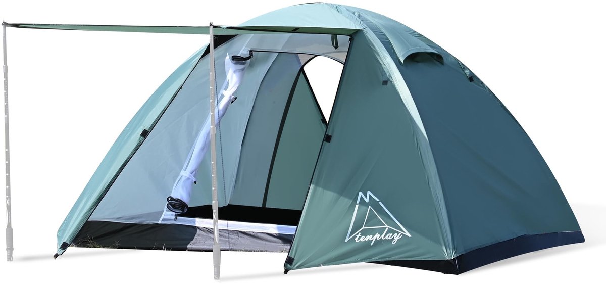 Dailygoods- Campingtent voor 2 Personen - Lichtgewicht 2,5 kg - Waterdicht PU3000 mm - Dubbellaags Ontwerp - Eenvoudige Installatie - Duurzaam Polyester - Tweepersoonstent