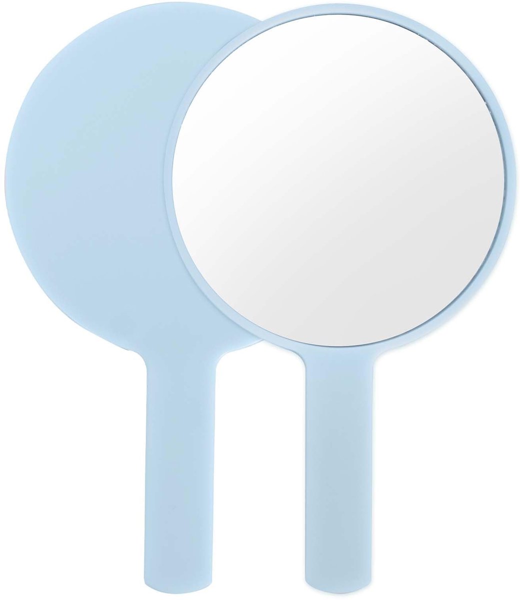 Dailygoods- Handspiegel Ergonomische Ronde Handgreep - Cosmeticaspiegel - Make-up Spiegel - Multifunctionele Spiegel - Lichtgewicht - Perfect voor Huidverzorging