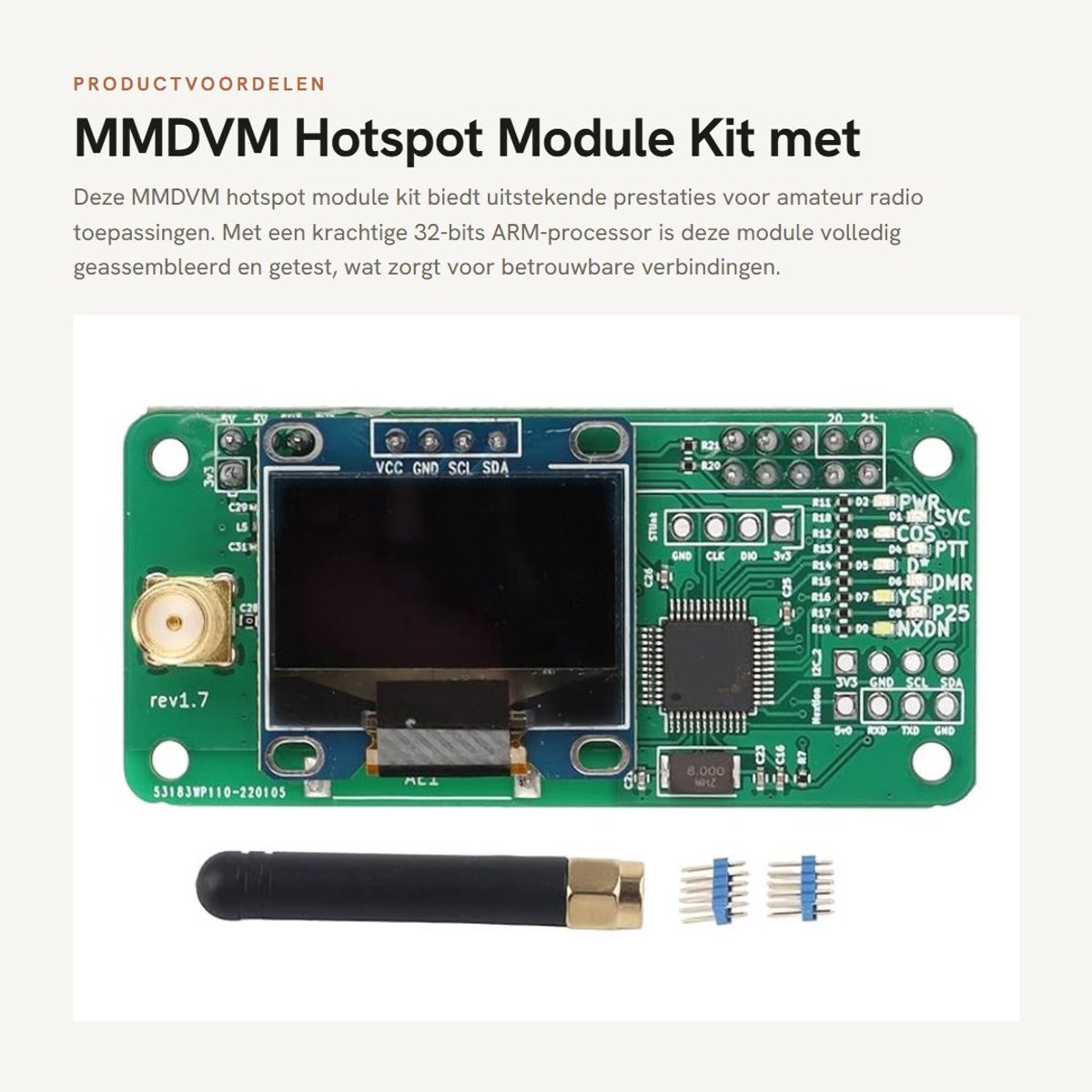 Dailygoods- Hotspot Module Goede Prestaties - UHF/VHF Antenne - SMA Interface - LED Display - DMR/P25/D-Star Ondersteuning - Compacte Structuur - Toegangspunt