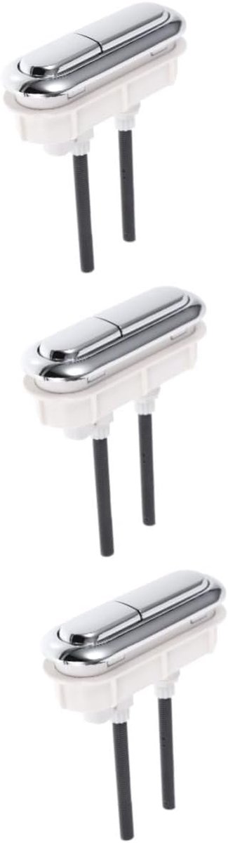 Toiletspoelknop - Drukknop - Toilet Reparatie - Dubbele Spoeling - Universeel - Zilver