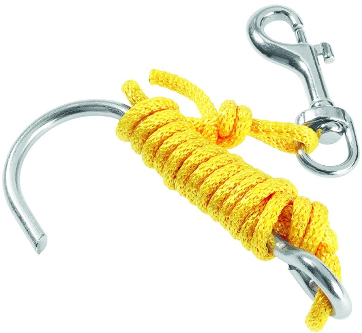 Dailygoods- Duikhaak Robuuste Haak voor Macro Fotografie - Puntige Roestvrijstalen Haak - High-Vis Lijn - Bout-snap - 120cm Lijn - Veiligheidsbevestiging - Duikaccessoire