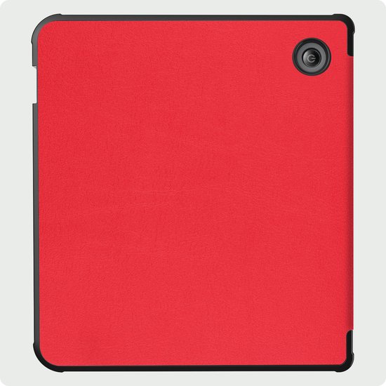 Hoes Geschikt voor Kobo Libra 2 Hoesje Bookcase Cover Hoes - Hoesje Geschikt voor Kobo Libra 2 Hoes Cover Case - Rood — afbeelding 5