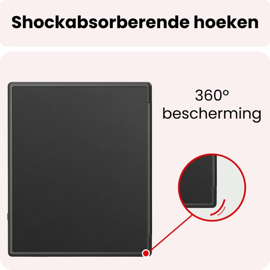 Hoes Geschikt voor Kobo Elipsa 2E Hoesje Bookcase Cover Book Case Hoes Sleepcover - Zwart — afbeelding 5