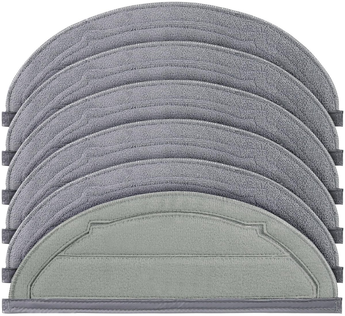 Dailygoods- Schoonmaakdoeken 6 Stuks - Herbruikbaar - Wasbaar - Vervangingsdoek - Voor Roborock Q10/S5+/S5 - Microvezel - Dweildoeken