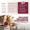 Vulpes Goods® BabyCare Postpartum Recovery Kit met tas. Opties: Peri Bottle, Cooling Pad, Hazel Spray, Hazel Liners, Postpartum Ondergoed. Voordelen: gebogen spuitmond, warm & koud, 360° spraykop, volledige dekking, hoge tailleband.