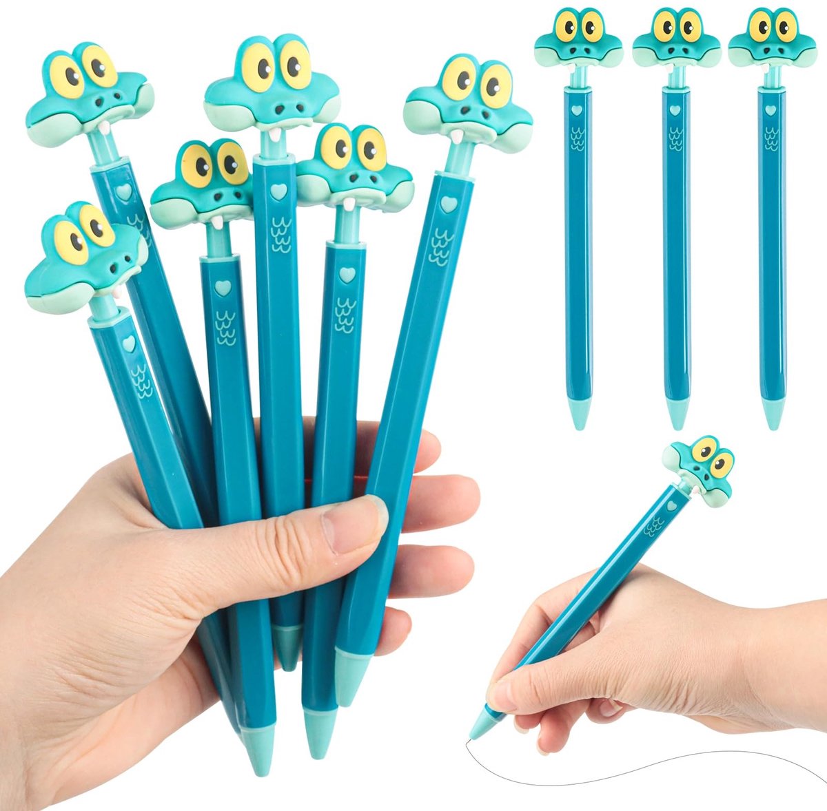 Dailygoods - Cartoon intrekbare balpen, 12 stuks 0,5 mm balpen kinderen, anime schrijfwarenset, voor scholen, kantoren, prijzen, geschenken