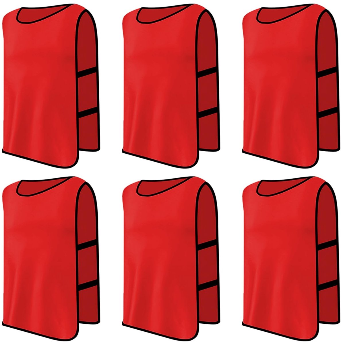 Dailygoods- Lijfjes 6 Stuks - Sport Trainingslijfjes - Mesh Bibs - Voetbal/Basketbal - Heren/Dames - Ademend/Vochtabsorberend - Sportshirts