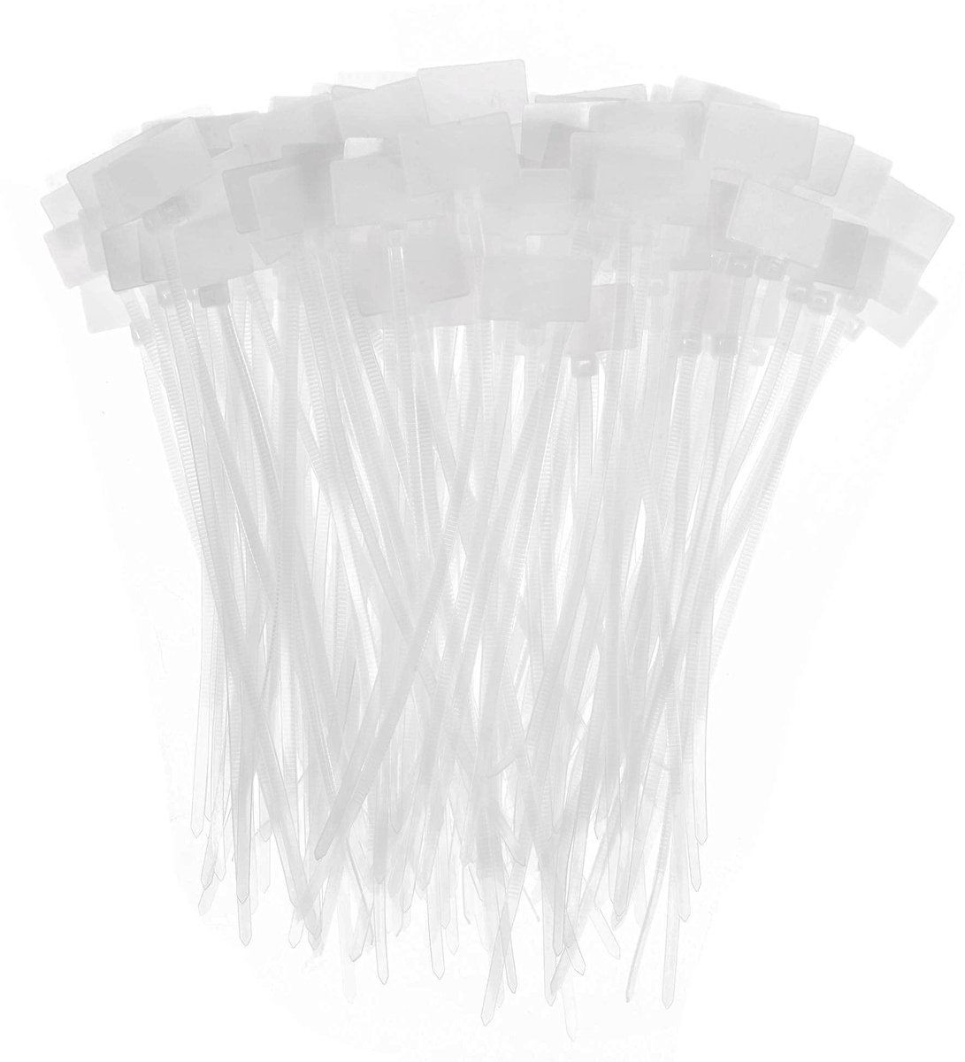 Dailygoods- Kabellabel 300 stuks - Nylon Ritsbinders - Zelfsluitende Banden - Beschrijfbare Etiketten - Draadorganisatie - Duurzaam en Flexibel - Kabelbinders