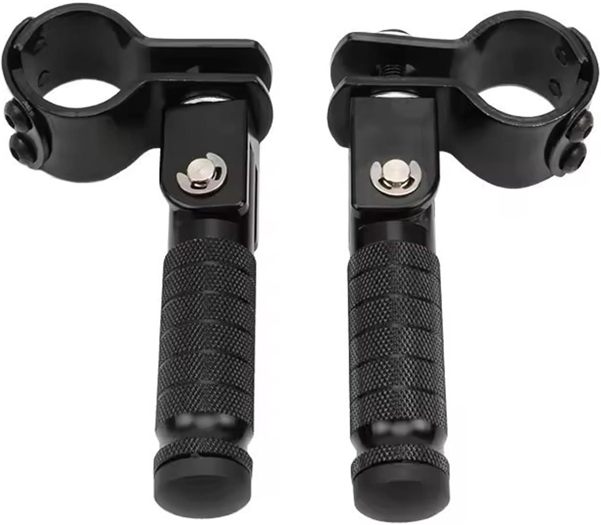 Fiets Voetsteunen - Scooter Steunen - Extra Comfort - Vouwbaar Aluminium - 2 stuks - Zwart