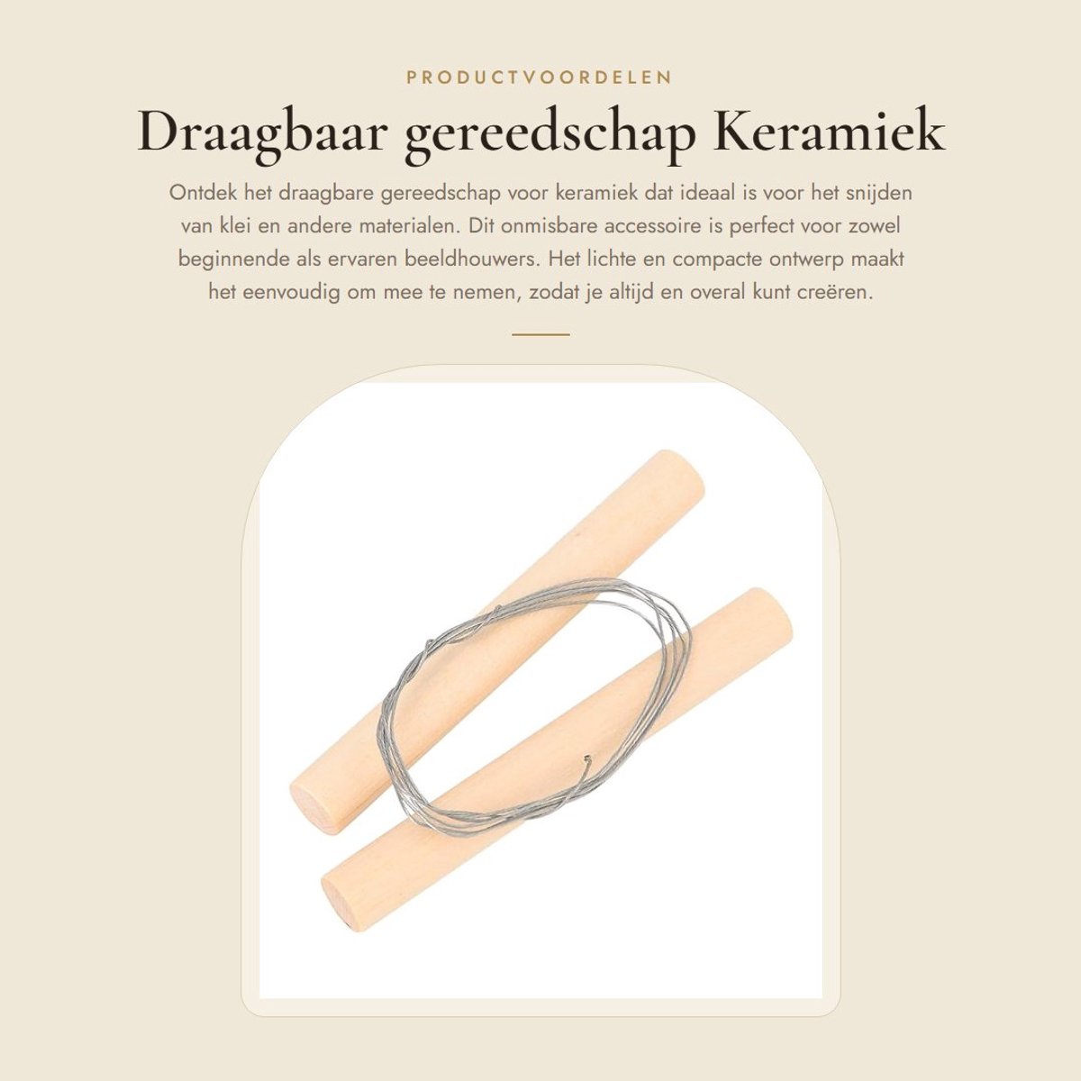 Solidchoice- Handsnijder Lichtgewicht - Draagbaar Gereedschap - Keramiek Snijden - Klei Snijden - Ergonomisch Handvat - Duurzaam Ontwerp - Klei Snijgereedschap