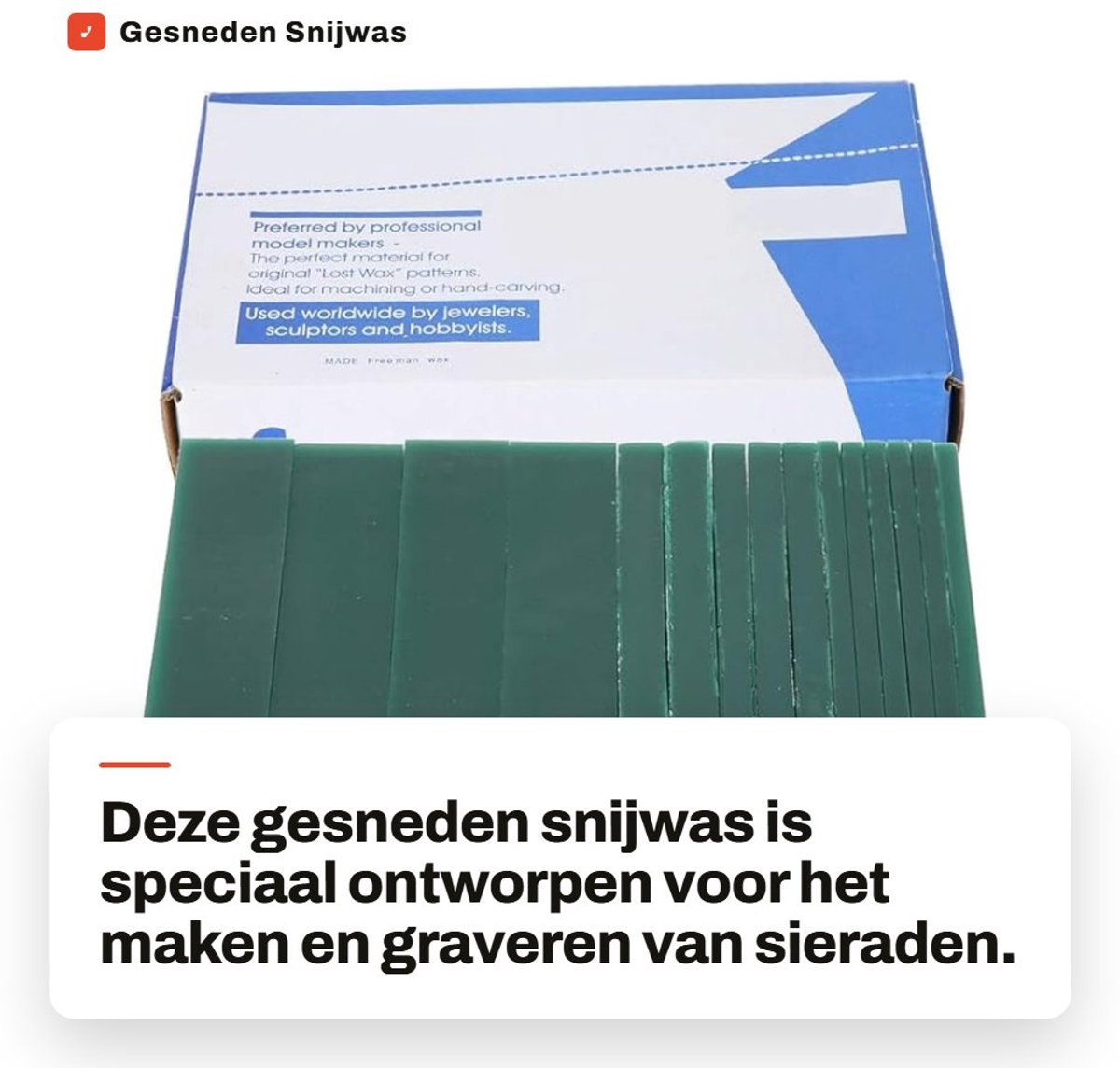 Solidchoice- Sieradenwas Professionele Kwaliteit - Snijwas - Modelleren - Gedetailleerde Ontwerpen - Groene Kleur - 15 Stuks Doos - Modelleerwas