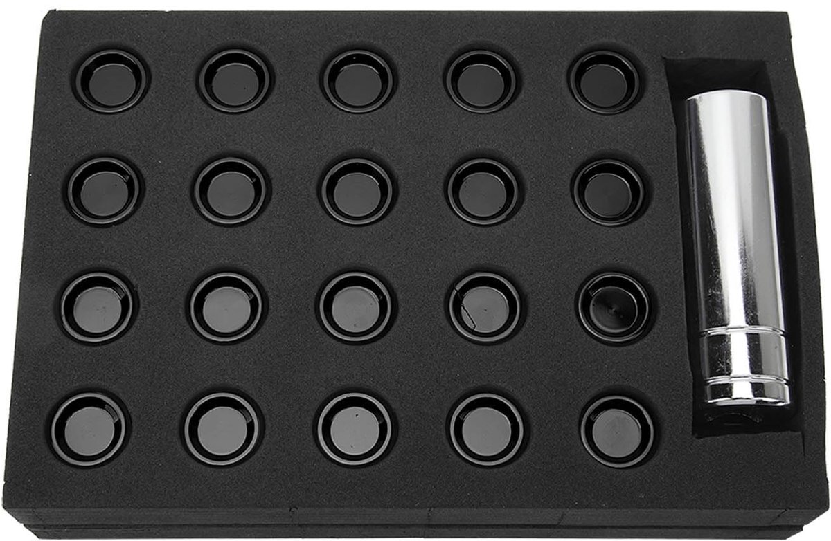 Dailygoods- Wielmoeren Universeel M12x1.5 - Gesloten Wielmoeren - Hoge Sterkte - Roestvrij Staal - Aluminiumlegering - Betrouwbare Vervanging - Wielbouten