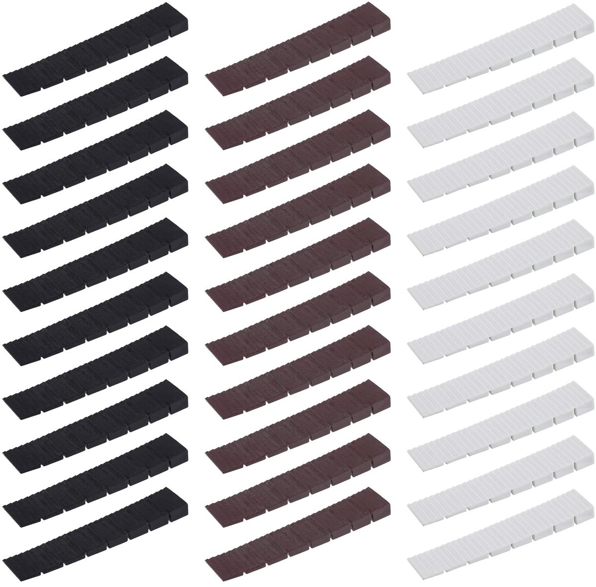 Dailygoods- Meubelwiggen 30 Stuks - Onderlegwiggen - Compensatiewiggen - Nivelleringsonderleggers - Kunststof Montagewiggen - Antislip Onderkant - Nivelleerwiggen