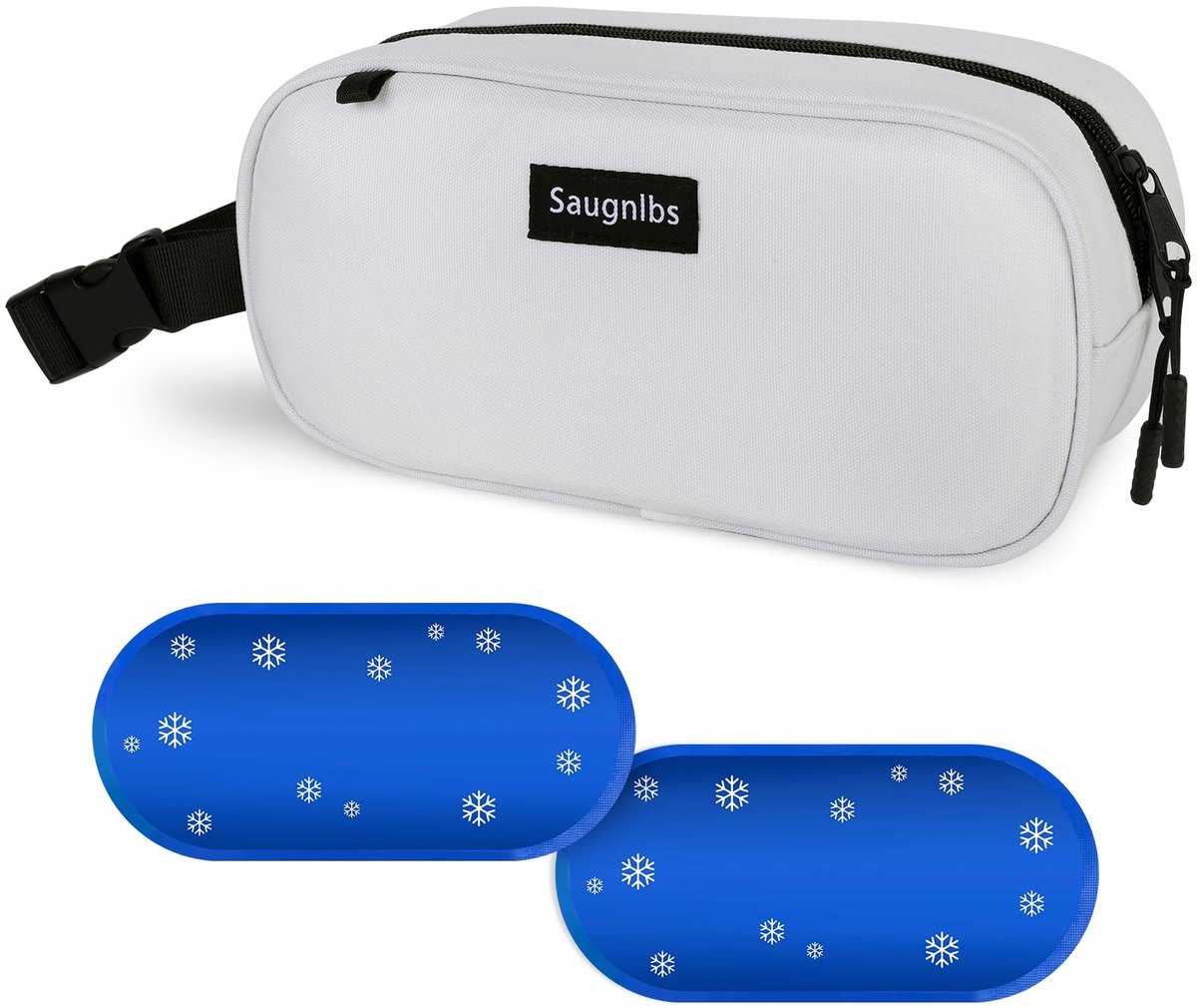 Dailygoods- Koeltas Klein - Geïsoleerde Tas - Vriesbare Snackbox - Inclusief 2 Ijspakketten - Voor Werk/School/Reizen - 25,4 cm x 10,2 cm x 12,7 cm - Lunchbox