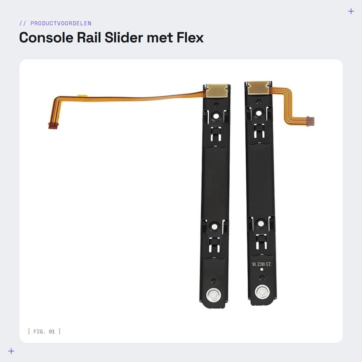 Dailygoods- Console Rail Slider - 2x Inclusief Flexibele Kabels - Compatibel met Switch OLED - Zwart - Duurzaam Metaal - Eenvoudige Installatie - Rails