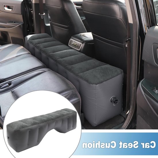 Comfortabele Auto Slaapmat voor Achterbank - Ideaal voor Naps, Reizen en Kamperen - Grijs Kleur — afbeelding 2