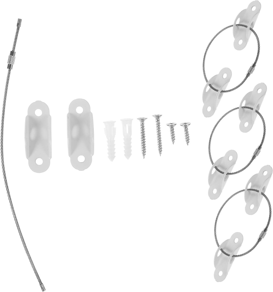 Möbelanker Sets - Anti-tip Banden - Veiligheid Thuis - Stabiele Bevestiging - 4 Sets - Wit