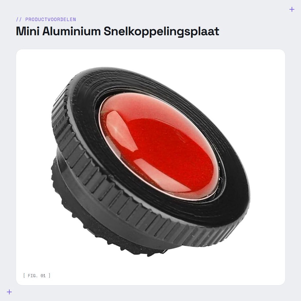 Dailygoods- Snelkoppelingsplaat Ultralicht - Mini Aluminium - Compatibel met 1/4 inch Schroef - Antiroest - Duurzaam - Handig in Gebruik - Camera Plaat