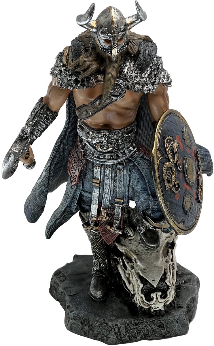 Dailygoods- Standbeeld Viking Warrior - Hars Beeld - Huisdecoratie - Kantoor Bureau - Cadeau voor Woonkamer - Veranda - Desktop Arrangement