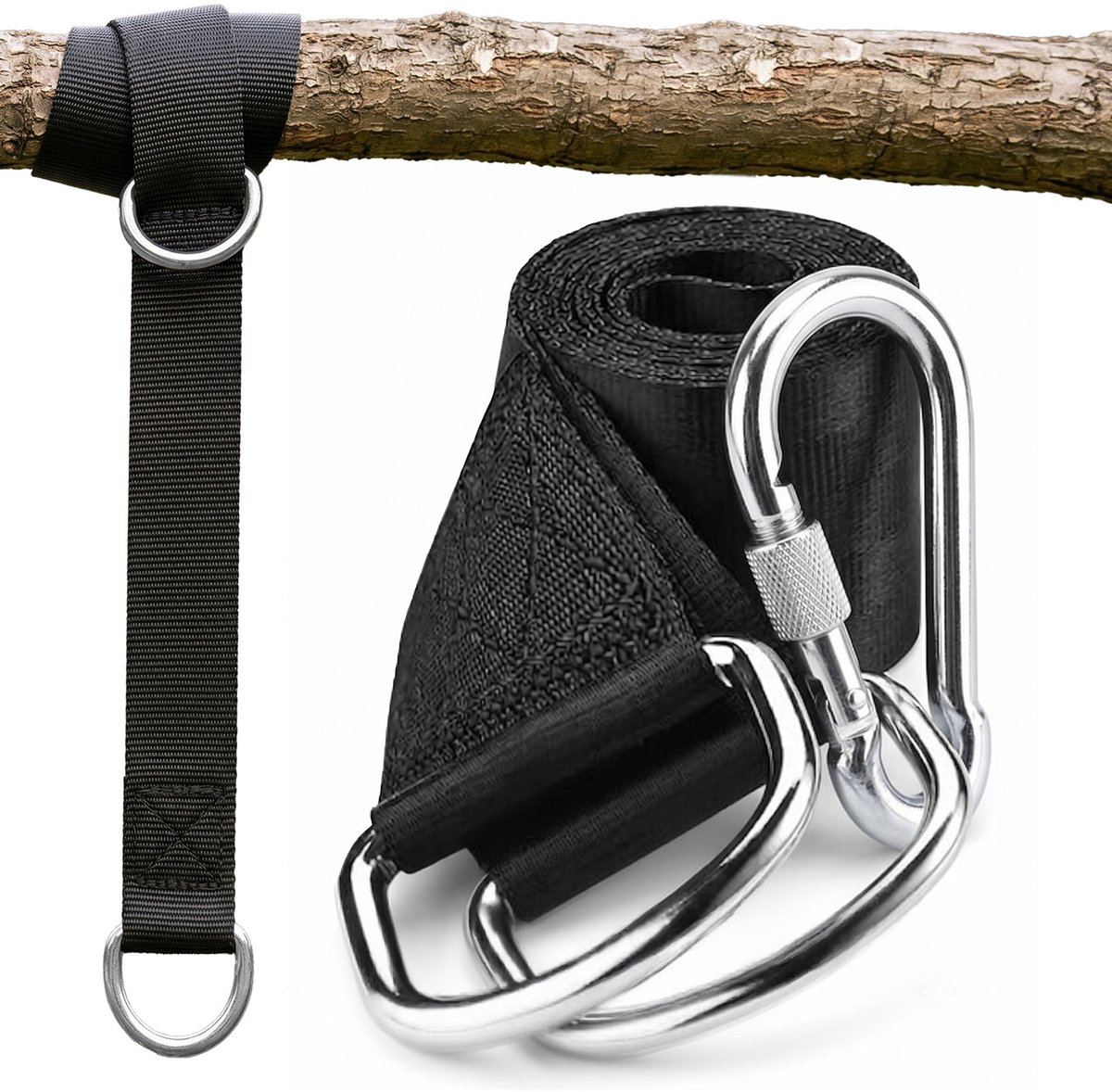 150kg Ophangset voor Hangmatten - 1 Bevestigingsriemen - 300cm Ophanging voor Schommel Hangstoel
