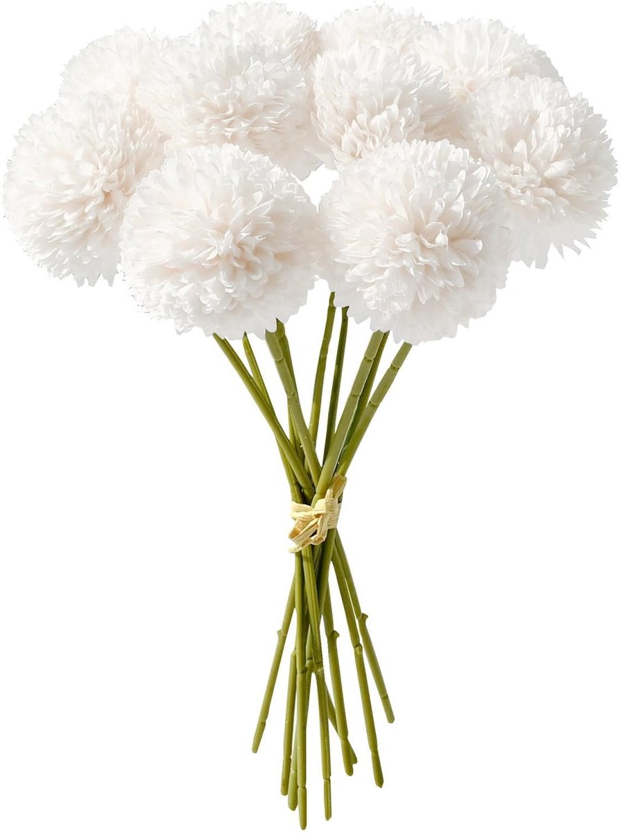 Dailygoods- Kunsthortensia Realistisch - Kunstmatige Bloem - Decoratief voor Boeketten - Set van 12 Stuks - Hoogwaardige Zijde - Allergievriendelijk - Nepplant