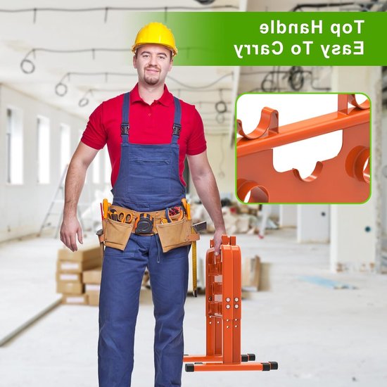 Multifunctionele Draaddispenser en Spoelrek, Draagbare Kabelhouder voor Spoelen tot 33 Inch, Verstelbare Hoogte en Stevige Stalen Constructie — afbeelding 3